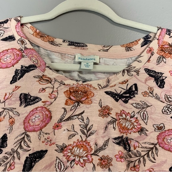 SUNDANCE ballet pink butterfly short sleeve tee. Size M - Picture 3 of 6